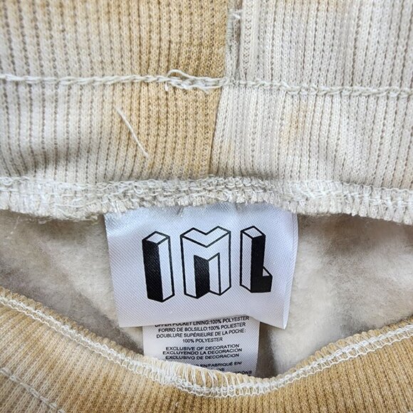 Womens IML Tan Tie Dye Fleece Sweatpants Drawstring Cotton Polyester Size XL - Picture 3 of 8
